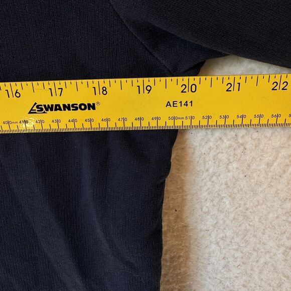 LL Bean Womens 1/4 Button Up Hoodie Pullover Size Small Pet 504299‎ Navy - Picture 12 of 12